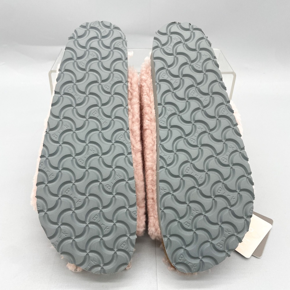 Birkenstock Papillio Womens 7‎ Arizona Sandals Shoes Pink Fuzzy Platform Slide - Picture 11 of 12